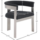 Meridian Romeo Black Boucle Fabric Dining Chair IMAGE 10