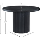 Meridian Belinda Black Oak Veneer Dining Table IMAGE 6