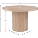 Meridian Belinda Natural Oak Veneer Dining Table IMAGE 6