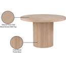 Meridian Belinda Natural Oak Veneer Dining Table IMAGE 7