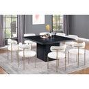 Meridian Belinda Black Oak Veneer Dining Table IMAGE 2