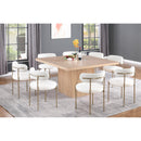 Meridian Belinda Natural Oak Veneer Dining Table IMAGE 2