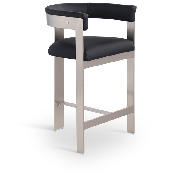 Meridian Romeo Black Vegan Leather Counter Stool IMAGE 1