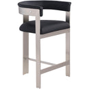 Meridian Romeo Black Vegan Leather Counter Stool IMAGE 3