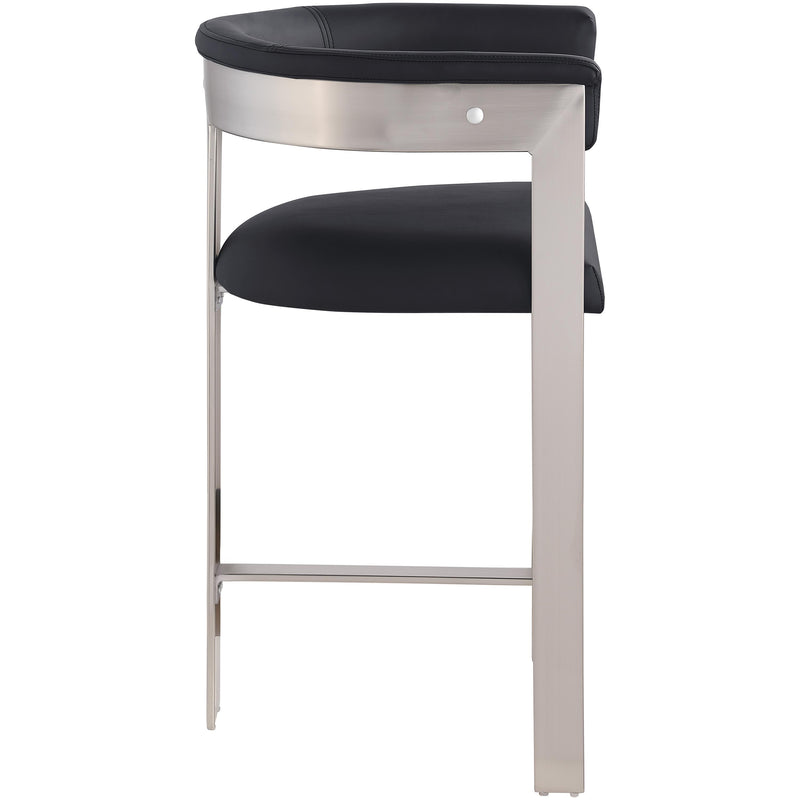 Meridian Romeo Black Vegan Leather Counter Stool IMAGE 4
