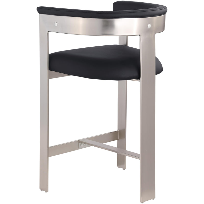 Meridian Romeo Black Vegan Leather Counter Stool IMAGE 5