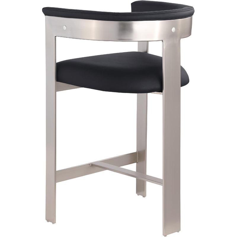 Meridian Romeo Black Vegan Leather Counter Stool IMAGE 6