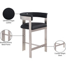 Meridian Romeo Black Vegan Leather Counter Stool IMAGE 8