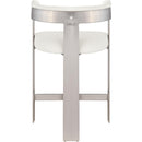 Meridian Romeo Cream Vegan Leather Counter Stool IMAGE 3