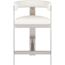 Meridian Romeo Cream Vegan Leather Counter Stool IMAGE 5