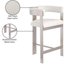 Meridian Romeo Cream Vegan Leather Counter Stool IMAGE 8