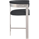 Meridian Romeo Black Boucle Fabric Counter Stool IMAGE 4
