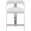 Meridian Romeo Cream Boucle Fabric Counter Stool IMAGE 5