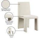 Meridian Benson Beige Linen Textured Fabric Dining Chair IMAGE 10