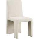 Meridian Benson Beige Linen Textured Fabric Dining Chair IMAGE 4