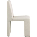 Meridian Benson Beige Linen Textured Fabric Dining Chair IMAGE 5