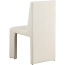 Meridian Benson Beige Linen Textured Fabric Dining Chair IMAGE 6