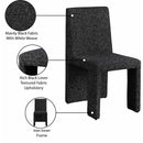Meridian Benson Black Linen Textured Fabric Dining Chair IMAGE 10