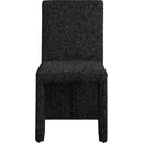 Meridian Benson Black Linen Textured Fabric Dining Chair IMAGE 4