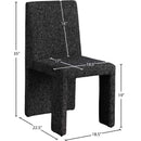 Meridian Benson Black Linen Textured Fabric Dining Chair IMAGE 9