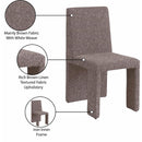 Meridian Benson Brown Linen Textured Fabric Dining Chair IMAGE 10