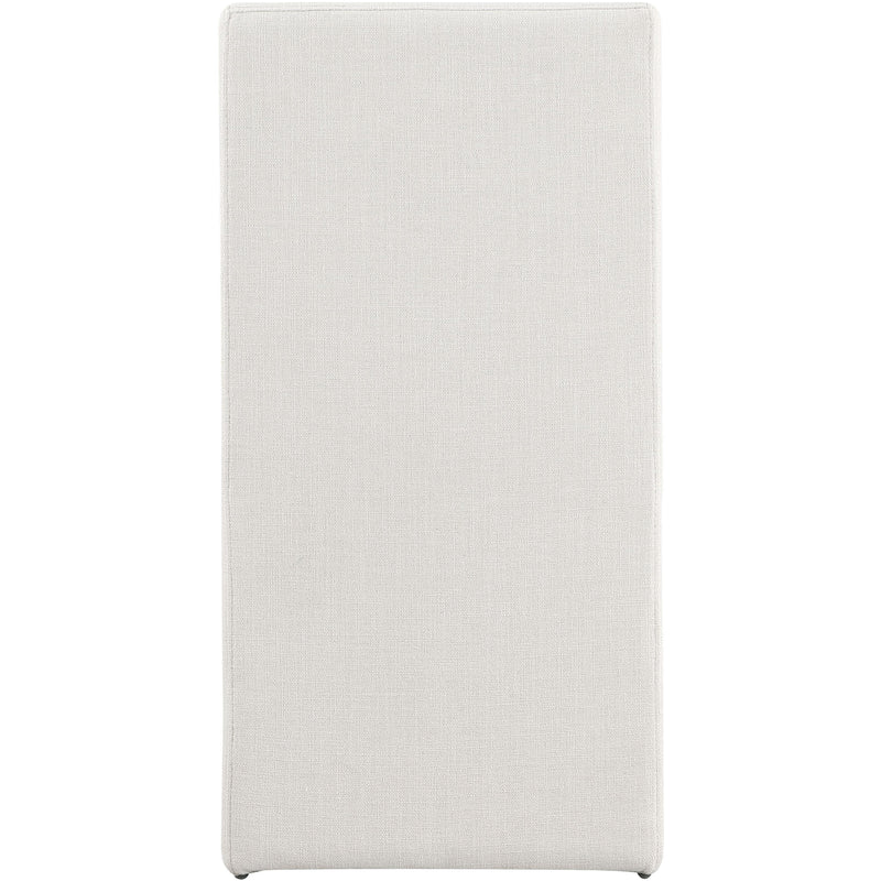 Meridian Benson Cream Linen Textured Fabric Dining Chair IMAGE 3