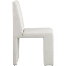 Meridian Benson Cream Linen Textured Fabric Dining Chair IMAGE 5