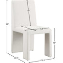 Meridian Benson Cream Linen Textured Fabric Dining Chair IMAGE 9