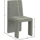 Meridian Benson Green Linen Textured Fabric Dining Chair IMAGE 11