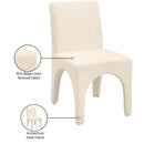 Meridian Gramercy Beige Linen Textured Fabric Dining Chair IMAGE 10