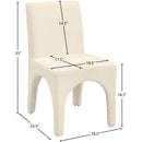 Meridian Gramercy Beige Linen Textured Fabric Dining Chair IMAGE 11