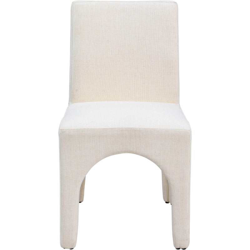 Meridian Gramercy Beige Linen Textured Fabric Dining Chair IMAGE 3