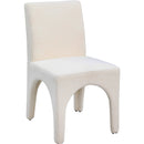 Meridian Gramercy Beige Linen Textured Fabric Dining Chair IMAGE 4