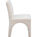 Meridian Gramercy Beige Linen Textured Fabric Dining Chair IMAGE 5