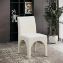 Meridian Gramercy Beige Linen Textured Fabric Dining Chair IMAGE 8