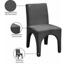 Meridian Gramercy Black Linen Textured Fabric Dining Chair IMAGE 10