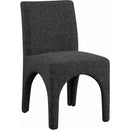 Meridian Gramercy Black Linen Textured Fabric Dining Chair IMAGE 4