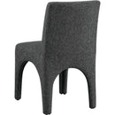 Meridian Gramercy Black Linen Textured Fabric Dining Chair IMAGE 6