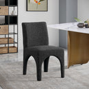 Meridian Gramercy Black Linen Textured Fabric Dining Chair IMAGE 8