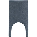 Meridian Gramercy Blue Linen Textured Fabric Dining Chair IMAGE 2