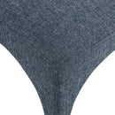 Meridian Gramercy Blue Linen Textured Fabric Dining Chair IMAGE 7