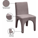 Meridian Gramercy Brown Linen Textured Fabric Dining Chair IMAGE 10
