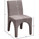 Meridian Gramercy Brown Linen Textured Fabric Dining Chair IMAGE 11