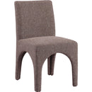 Meridian Gramercy Brown Linen Textured Fabric Dining Chair IMAGE 4