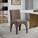 Meridian Gramercy Brown Linen Textured Fabric Dining Chair IMAGE 8