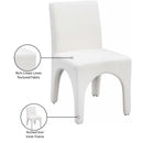 Meridian Gramercy Cream Linen Textured Fabric Dining Chair IMAGE 10