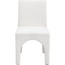 Meridian Gramercy Cream Linen Textured Fabric Dining Chair IMAGE 3