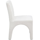Meridian Gramercy Cream Linen Textured Fabric Dining Chair IMAGE 5