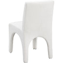 Meridian Gramercy Cream Linen Textured Fabric Dining Chair IMAGE 6