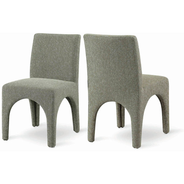 Meridian Gramercy Green Linen Textured Fabric Dining Chair IMAGE 1